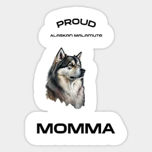 Are you a proud Alaskan Malamute momma? Sticker